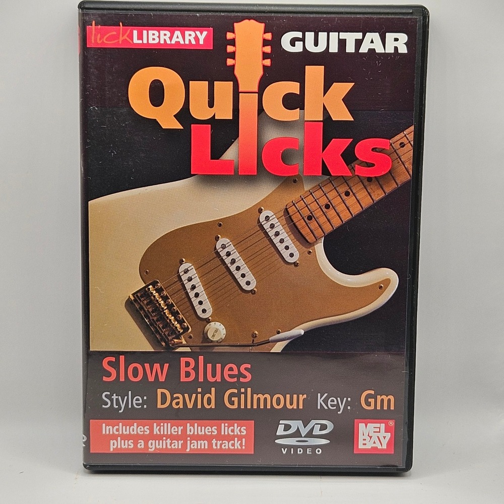 Lick Library Quick Licks Guitar DVD Slow Blues David Gilmour Style G Minor